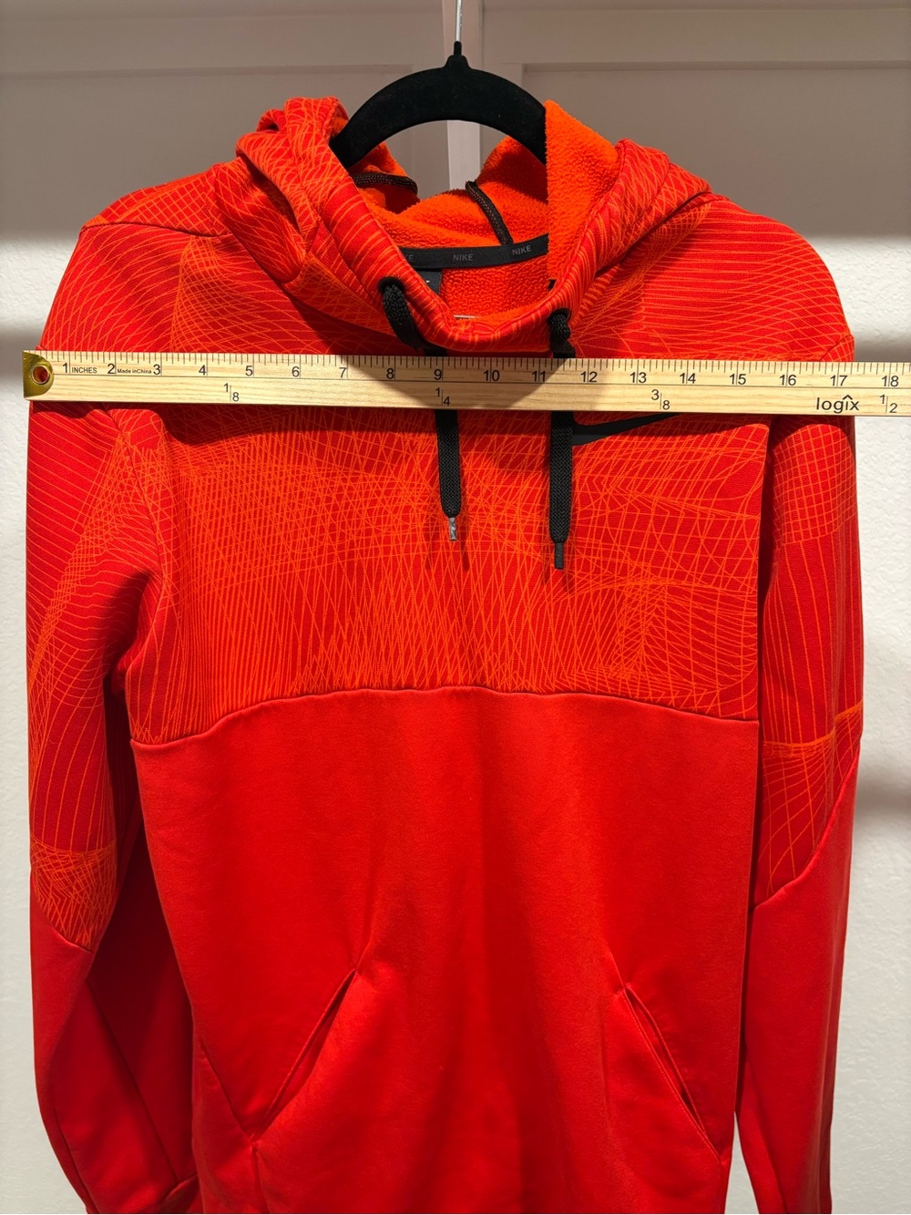 Nike Men’s Bright Orange Hooded Performance Pullover Jacket Hoodie Size Small - Picture 9 of 10